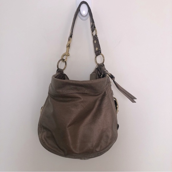 Coach Handbags - Coach Zoe Hobo Bag Slouchy in Metallic Bronze Gold Hardware